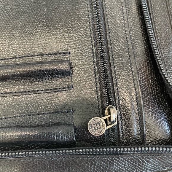 VINTAGE FENDI Attaché Notebook Portfolio Briefcase Case Bag Clutch - Picture 8 of 12